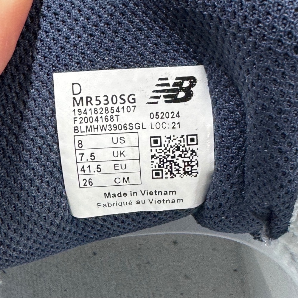 New Balance 530 White Silver Navy Running Sneakers Womens 8 - Picture 8 of 12